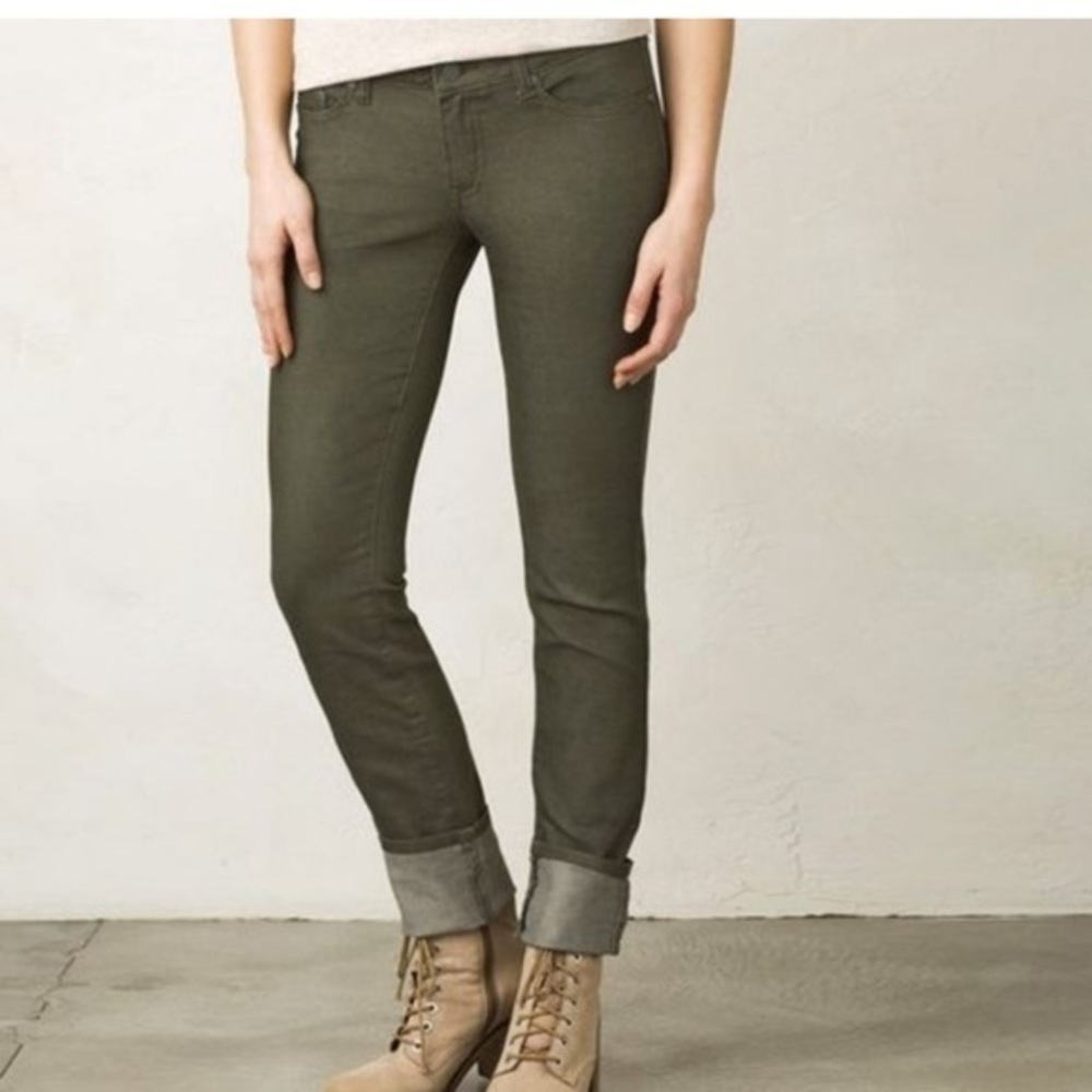 Prana Women Kara Green Skinny Jeans Size 10/30 - Picture 1 of 15